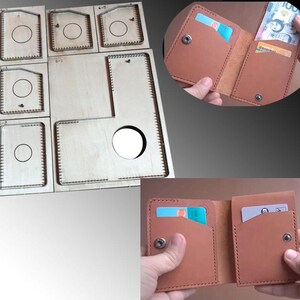 Multifunktionales Kartenpaket Stanzset, benutzerdefinierte Kartentasche Leder Stanzform Set, Geldbörse Leder Stanzform, Lederhandwerk Kraft Werkzeug