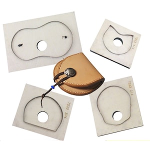 Moule de découpe de sac pour cartes en cuir, jeu de matrices de perforation en cuir pour pièces de monnaie, jeu d'outils pour travaux manuels en cuir kraft