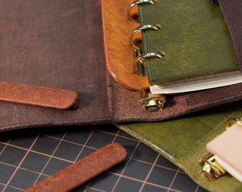 Handmade Cowhide Planner DIY Parts, Notebook Loose-leaf Binder Back Strip Hardware