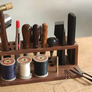 Mini Tools shelf,Multiple styles, can be spliced and combined,Tools Holder,Leathercrafts Beech Tools Holder,Wooden Leather Tool Storage Rack