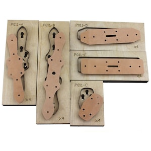 Molde troquelado para cortar cuero que conecta la cabeza de la correa, juego de troqueles para perforar cuero, herramienta Kraft para artesanías de cuero, cortadores hechos a mano