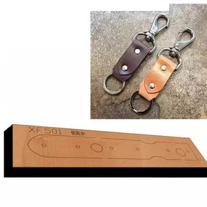 Double-ended keychain Leather Cutting Die Cut Mold,loop key fob Leather Punch Die Set,Leather Crafts Kraft Tool,keyfob Handmade Cutters