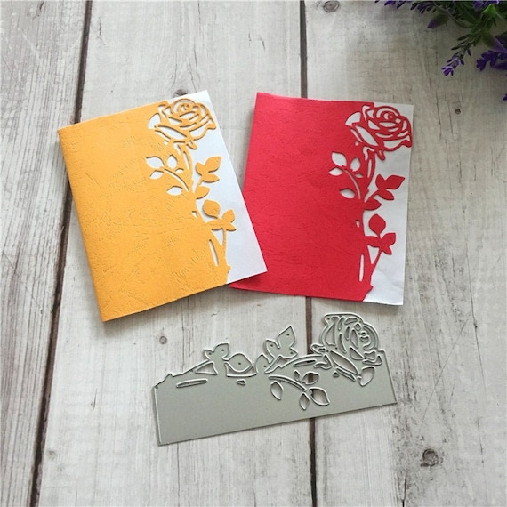 Metal Valentine's Day Flower Die Cuts for Card Making, Rose Flower Love  Words Leaves Lace Cutting Dies for DIY Decor Paper Craft Card Making