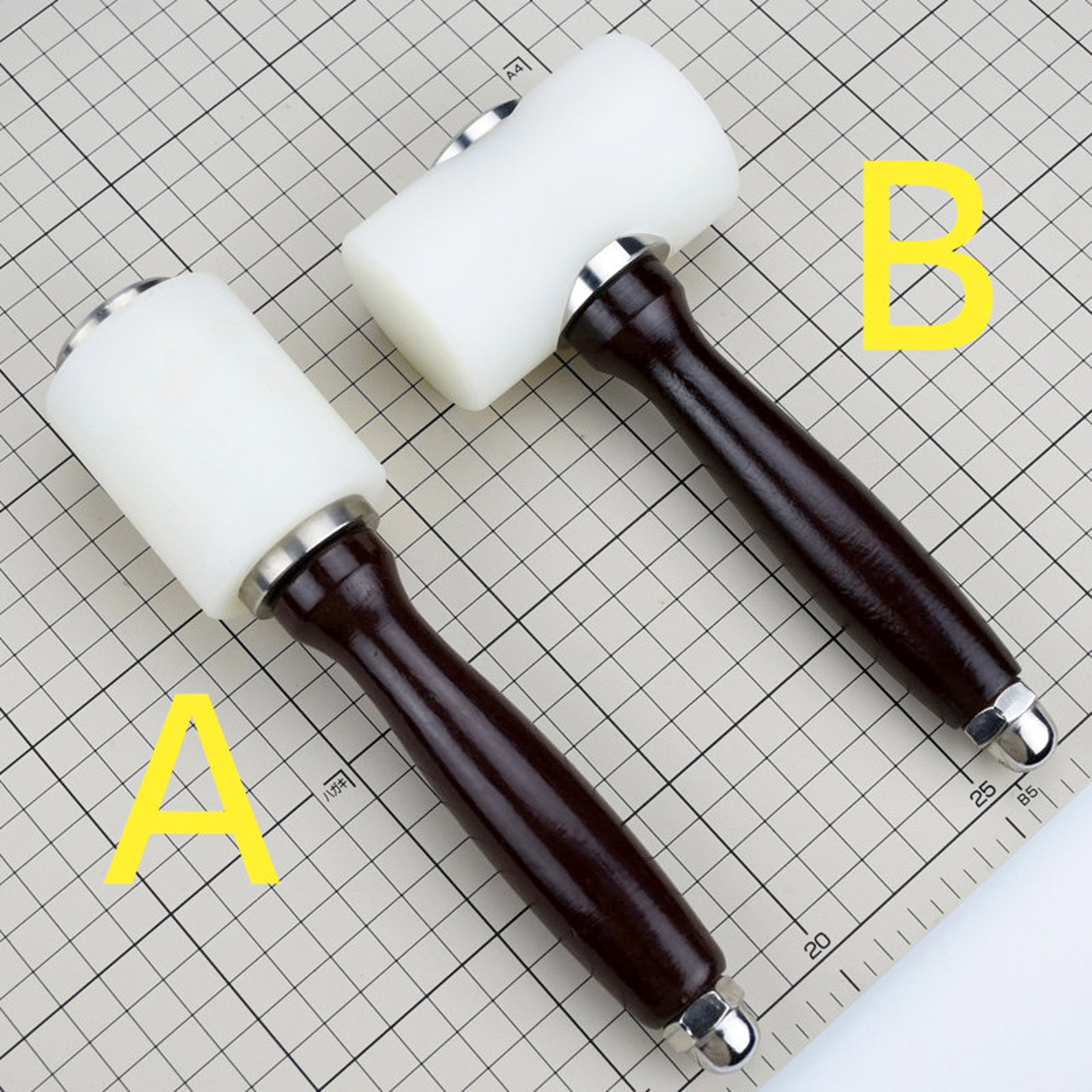 Leather Carving Hammer Nylon Hammer Tool With Wood Handle Etsy