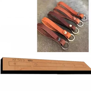 Minimalistische Schlüsselbund Leder schneiden sterben Form, Schleife Schlüsselanhänger Leder Stanzen Set, Leder Handwerk Kraft-Werkzeug, Schlüsselanhänger handgemachte Cutters