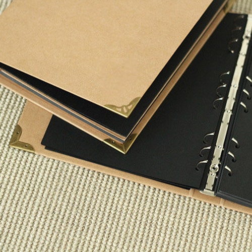 Handmade Scrapbook Album With Button hardcover DIY Collection Etsy