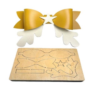 Fustellatrice in pelle per papillon a stella, fiocco in pelle fai da te, fustellatura a stella Sizzix, strumento Kraft per artigianato in pelle con fiocco, fustellatura per carta/pelle