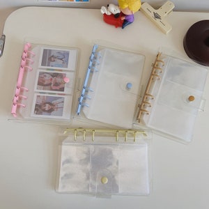 Mini album photo intax 3 pouces, couverture personnalisée A5A6, album transparent à couverture souple pour Polaroid Instax, billet de train, carte, rangement pour carte bancaire