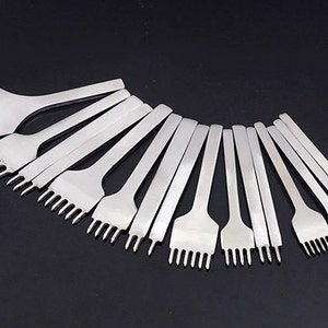 Pricking Iron Leather Tool,holes Edge Chisel Craft Tool Leathercraft ...