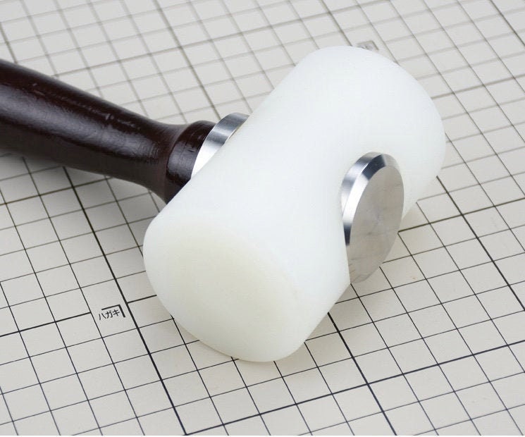 Leather Carving Hammer Nylon Hammer Tool With Wood Handle Etsy