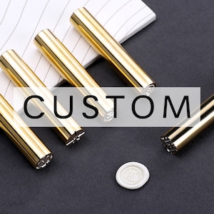 Benutzerdefinierte Mini Runde Messing Wachs Siegel Stempel, personalisierte Siegellack Stempel, Messingstempel, Metallstempel, Hochzeit Wachssiegel Kit