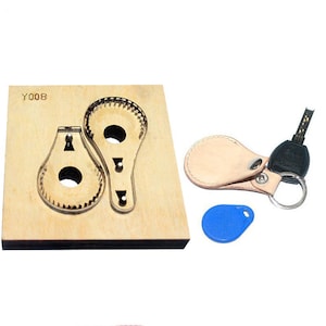 Keychain Leather Cutting Die Cut Mold, Leather Punch Die Set,Leather Crafts Kraft Tool,Handmade Cutters