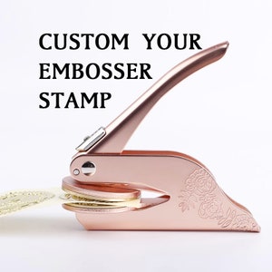 7-Colors! Custom Hand Embosser stamp,Personalized Embosser Stamp,Logo/badge Embosser,Wedding Logo Embosser,Library Book Embosser stamp