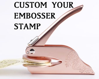 7-kleuren! Aangepaste Hand Embosser-stempel, gepersonaliseerde Embosser-stempel, Logo/badge Embosser, Bruiloft Logo Embosser, Bibliotheekboek Embosser-stempel