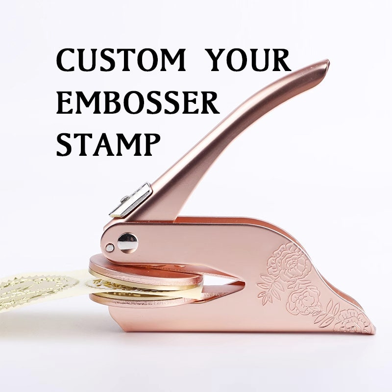 Custom Library Embosser Stamp Personal Book Embossing Stamp Personal Library  Embosser Custom Library Book Stamp Hand Hold Embosser 