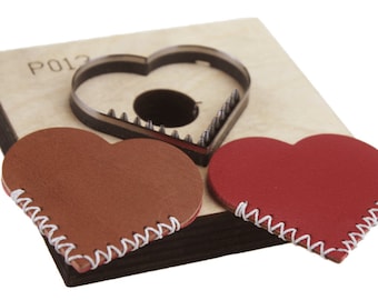 Heart Bookmarks Custom Leather Cutting Die,Heart Leather Punch Die Cut Mold, Custom Heart Leather Crafts Kraft Tool