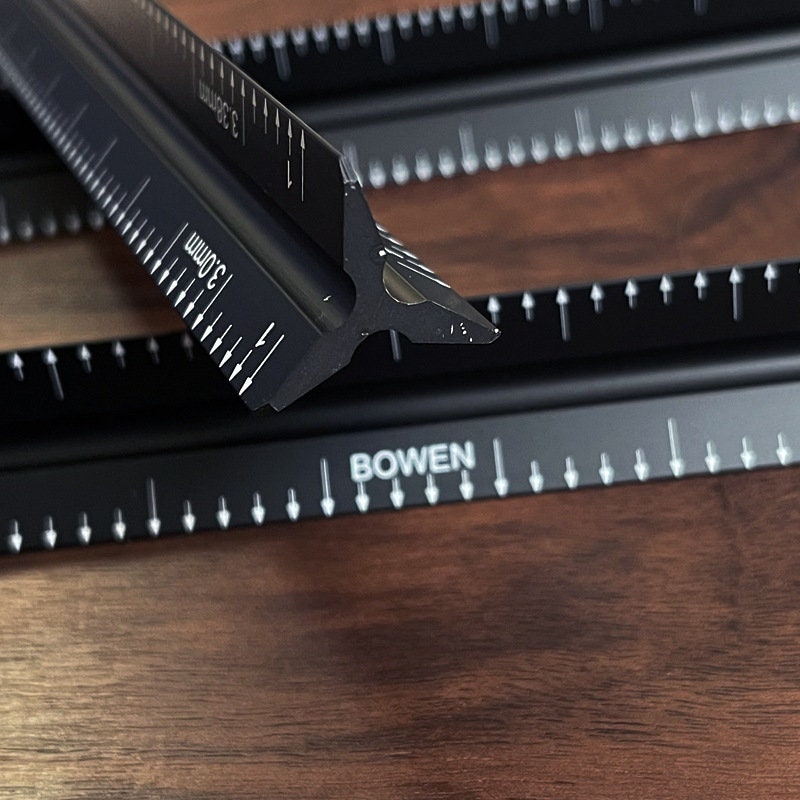 Black Triangular Ruler 31cm, Cutting Ruler, Cutting Distance Ruler ...