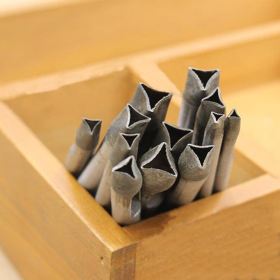 Forme de triangle de mini perforatrice en cuir, perforatrice en