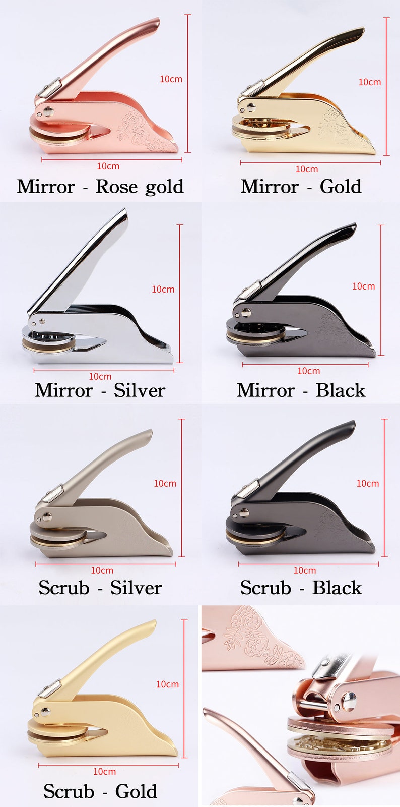7-colors! Custom Hand Embosser Stamp,personalized Embosser Stamp,logo ...