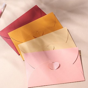 Heart Kraft Envelopes Set,Personalized Printing Envelopes With Love Heart Closure,Blank Cards,Mini Coin Envelopes,Gift Card Envelopes, image 18