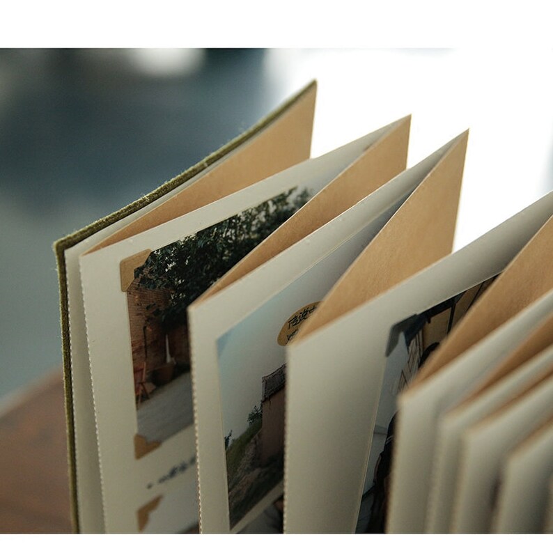 Accordion Shape Twocolor Paper Photo Album 3mm Density Felt Etsy