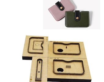 Juego de troqueles perforadores de cuero personalizados para bolsos de tarjetas, molde de corte de cuero para mini bolsos, herramienta Kraft para manualidades de cuero
