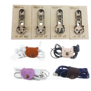 動物のヘッドフォンケーブルワインダーレザーカッティングダイカットモールド、データケーブルワインダーレザーパンチダイ、レザークラフトクラフトツール、ハンドメイドカッター