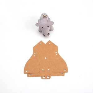 Leather Cutting Die Cut Mold,Animal shape Keychain Leather Punch Die Set,Paper Krafts Template,Cow Elephant hippopotamus Handmade Cutters image 3