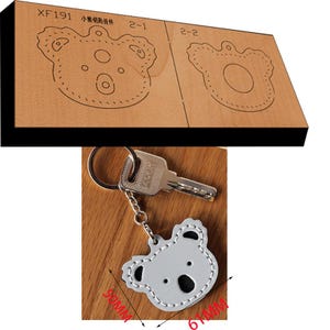 Ensemble de matrices de perforation en cuir de koala, bricolage pendentif Koala, porte-clés en cuir, moule découpé, papier animal sizzix artisanat Kraft outil