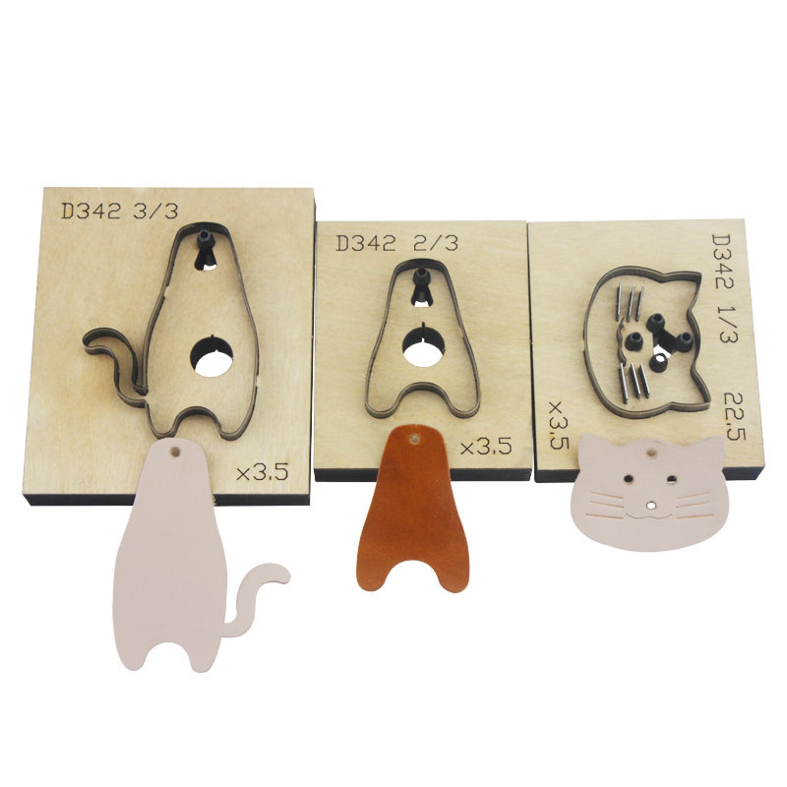 Cat Leather Keychain Cutting Die Cut Mold Customdiy Cat Etsy UK