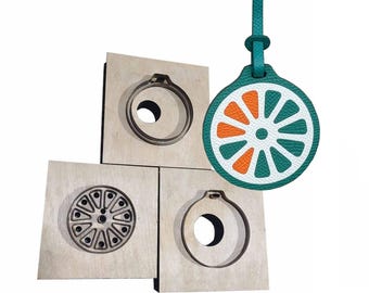 Orange pendant Leather Die cut Leather Punch Die Cut Mold, Custom fruit Leather Crafts Kraft Tool