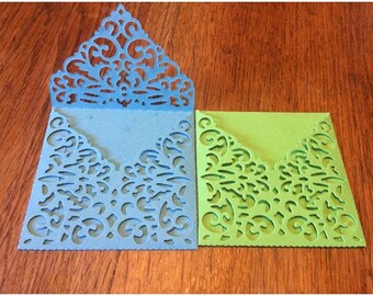 Fustelle da taglio per biglietti, 6,3 x 4,7 cm, motivo floreale, in