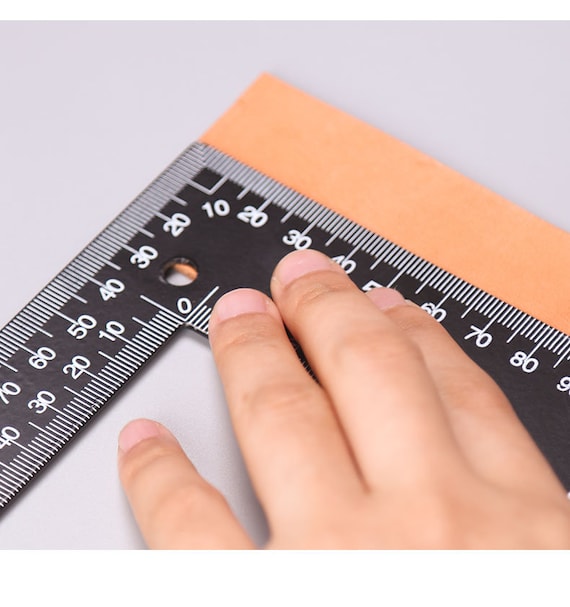 Double-sided Scale 3CM Wide Steel Square Ruler,tools for Measuring Leather  Craft 