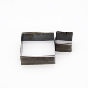 Matrice de découpe en acier carrée personnalisée pour cuir, moule de découpe avec poinçon en cuir de conception carrée, outil kraft d'artisanat en cuir en acier