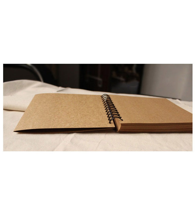 100 Pages Scrapbook Album,Custom printing DIY Handmade Spiral Bound Instax Album,Memory Book,Blank Kraft Book,Wedding Guest Book, image 4