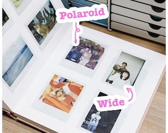 Polaroid Wide Photo Album, Large Capacity Wedding Guest Book, i-Type / 600 / SX-70 / WIDE Album, Can hold 80 photos