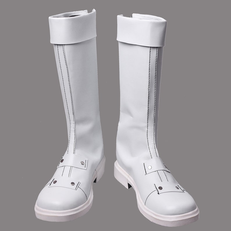 My Hero Boku No Hero Academia Todoroki Shouto Cosplay High Boots Shoes White SZ