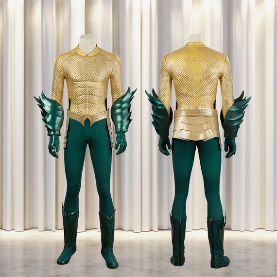 Aquaman Costume Cosplay Suit Arthur Curry Full Set.