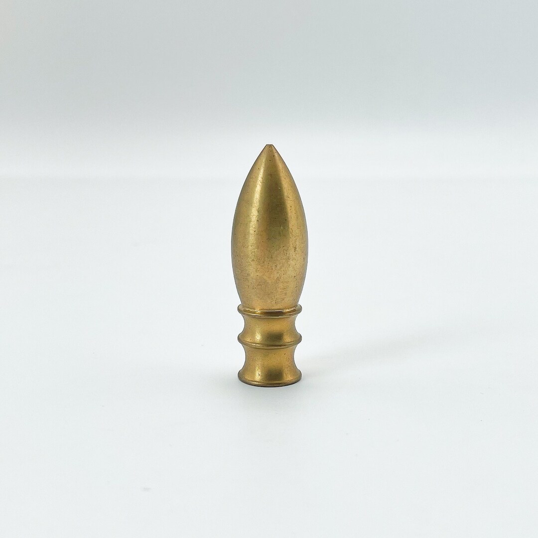 Brass Bullet Lamp Finial Unique Gold Finial With 3/8 Etsy