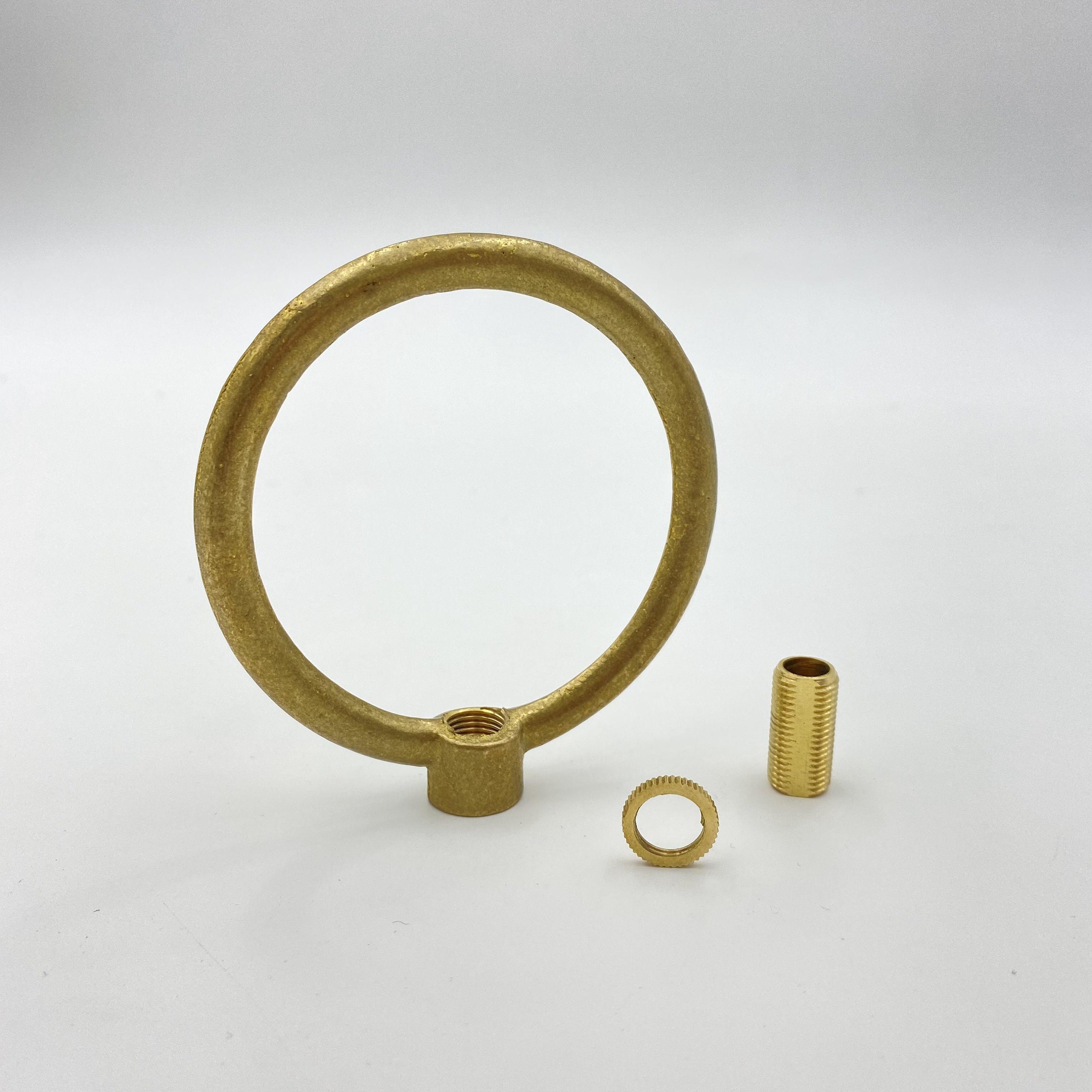 Untreated Brass Loop Lamp Finial Raw Brass Ring Finial With Etsy