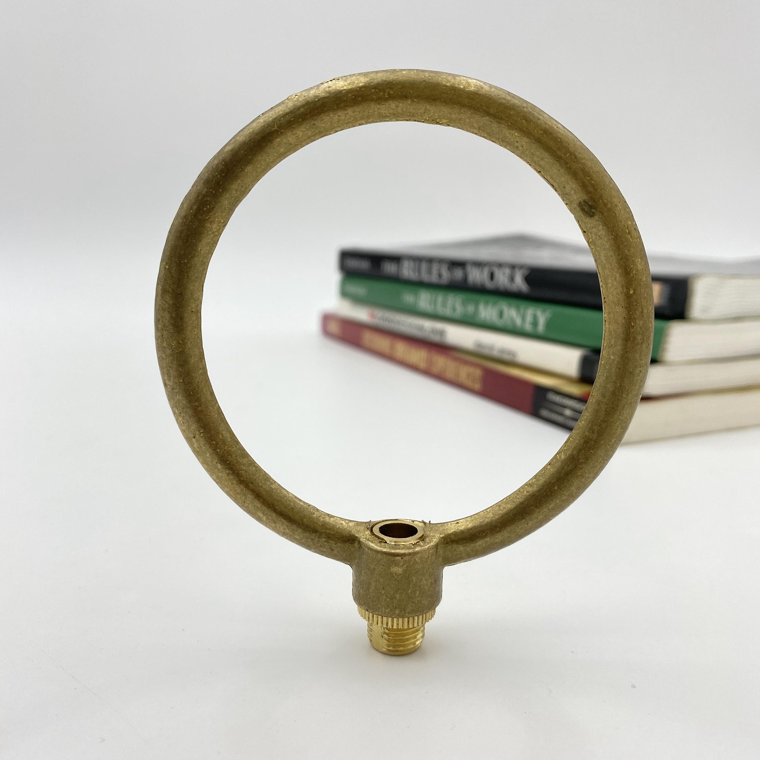 Untreated Brass Loop Lamp Finial Raw Brass Ring Finial With Etsy