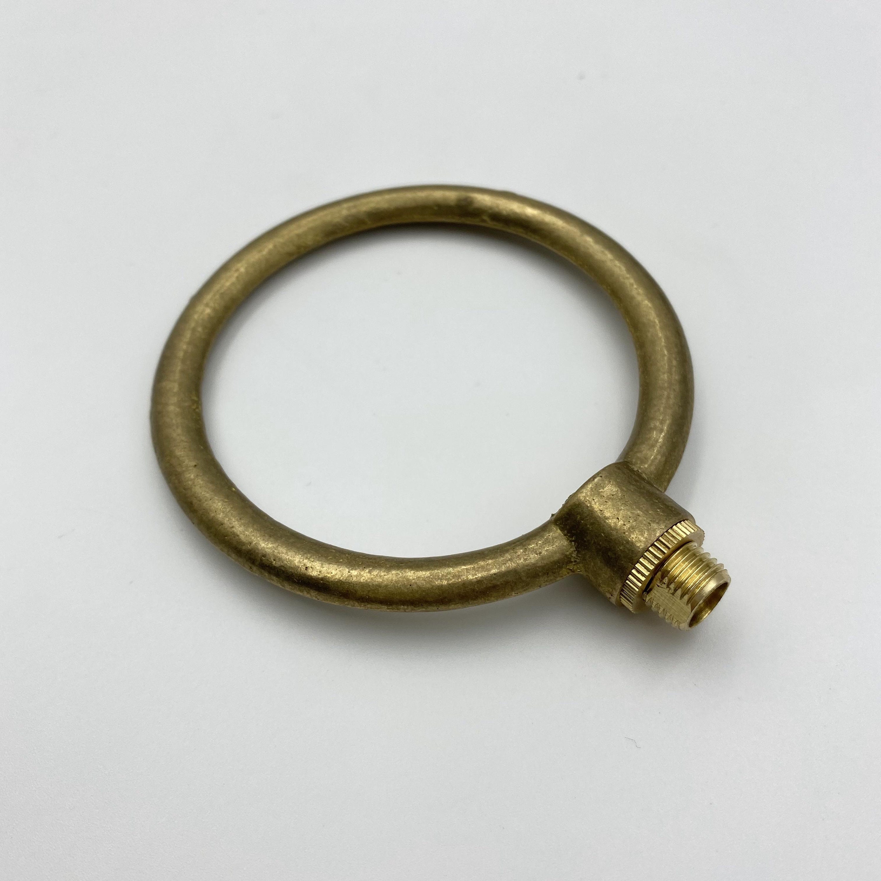 Untreated Brass Loop Lamp Finial Raw Brass Ring Finial With Etsy