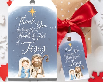 Nativity Christmas Gift Tags - Volunteer Gift Tags - Volunteer Appreciation - Children's Ministry Leader Gift Tags