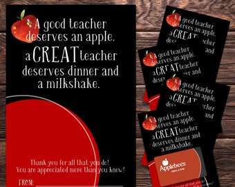 Applebee's Gift Card Holder - Teacher Appreciation Gift - Volunteer Gift Idea - Volunteer Appreciation - Children's Ministry