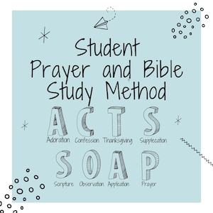 Student Prayer and Bible Study Method Packet