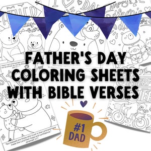 Fogli da colorare per la festa del papà con versetti della Bibbia, fogli da colorare delle Scritture per papà