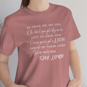 Gratitude Shirt - Christian Women&#39;s Shirt - Song lyric Shirt - Brandon Lake Gratitude Song Lyric Shirt - Christian Worship