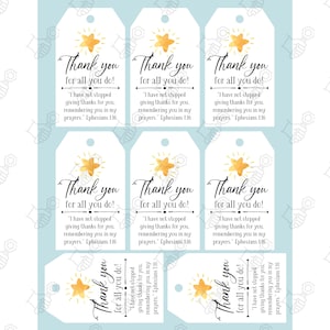 Printable Christian Gift Tags for Teachers, Volunteers, and Children's ...