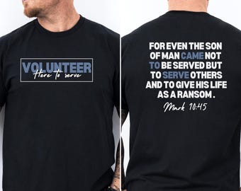Here To Serve, Volunteer T-Shirt, Church Ministry Shirts, Children's Ministry, Youth Ministry, Family Ministry, Kids Min, Children's Pastor