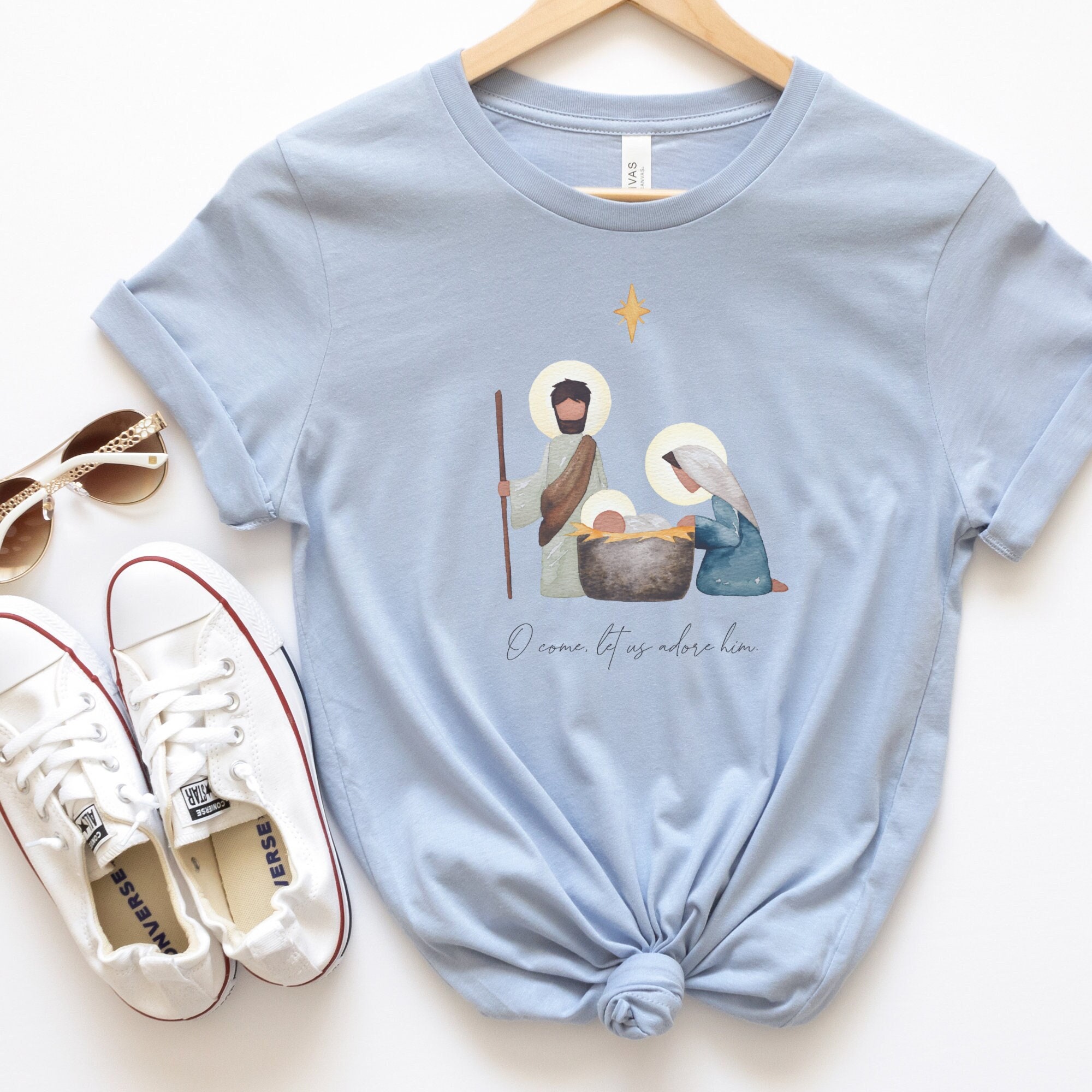 Christian Christmas Tshirts, Nativity Tshirt, Christmas Apparel